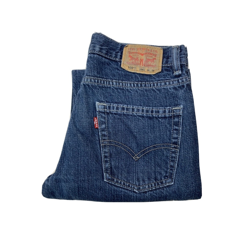 Levi's 550‎ Relaxed Blue Jeans Youth 12 Reg  26 x 26